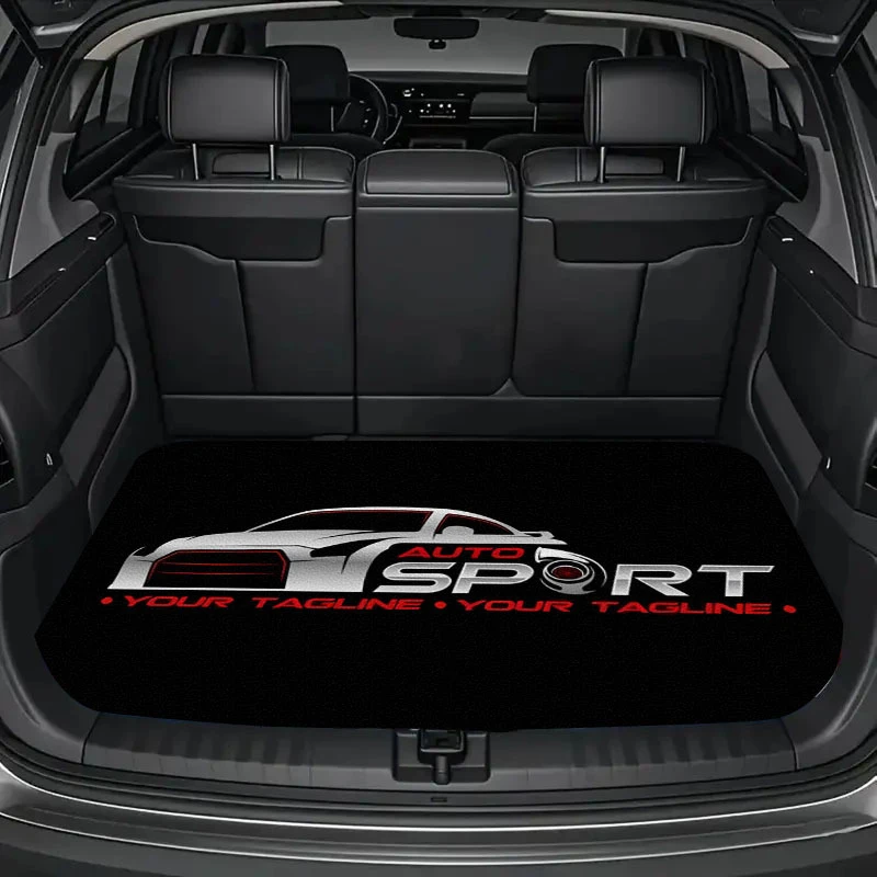 VIKAMA Sports Racing Trunk Mat, Non-Slip and Durable Trunk Protector, Interior Decorative Mat for Racing Enthusiasts