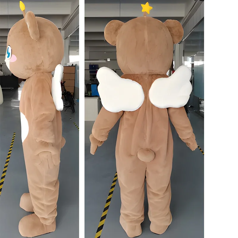 angel teddy bear mascot costume funny angel bear mascottes costume adult