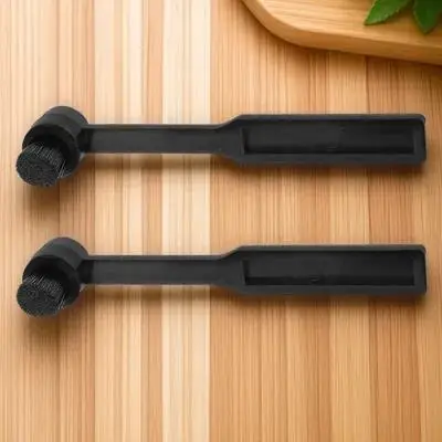 2 قطعة فرشاة تنظيف الفينيل الأسود للسجلات القرص الدوار مزيل الغبار شعيرات ناعمة مكافحة ساكنة مشغل تسجيل صيانة #6