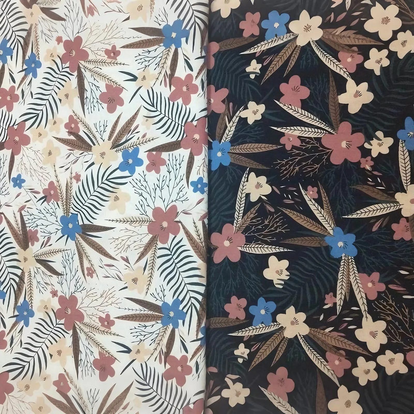 

Felicite Retro New Flower 40S Free Cotton Poplin Fabric Children Baby Sewing Cloth Dress Skirt DIY Instrument Designer