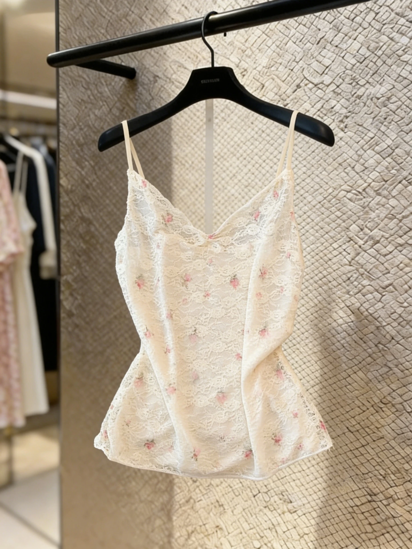 Sweet Lace Floral Print Strap Vest Women's Slim Fit Outerwear Summer Hot Girl Style Top High End Fashion by Nan You