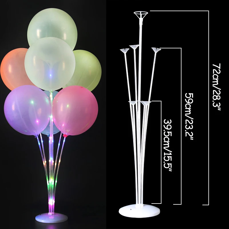 Stojak na balony LED Kolumna balonowa ze świecącymi światłami Sznurek na artykuły ślubne Dekoracja urodzinowa dla dorosłych dzieci Baby Shower — zdjęcie 6