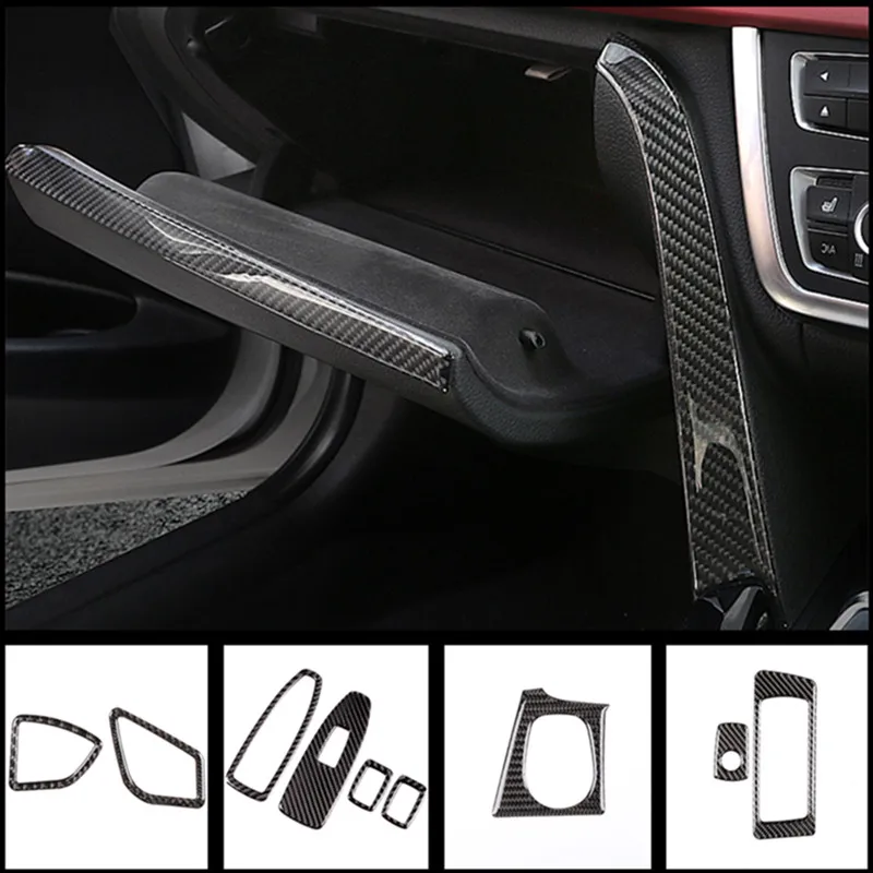 

Углеродное волокно для BMW 3 серии F30 F34 RHD крышка внутренней консоли CD панель отделка подлокотника переключение передач декоративные наклейк...