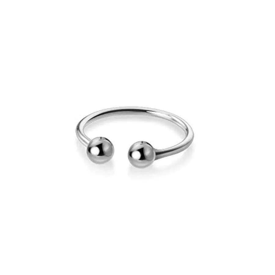 

NewZenro Dainty Tiny Balls Knuckle Stacking Rings for Women S925 Sterling Silver Statement Adjustable Open Rings Minimalist Whi