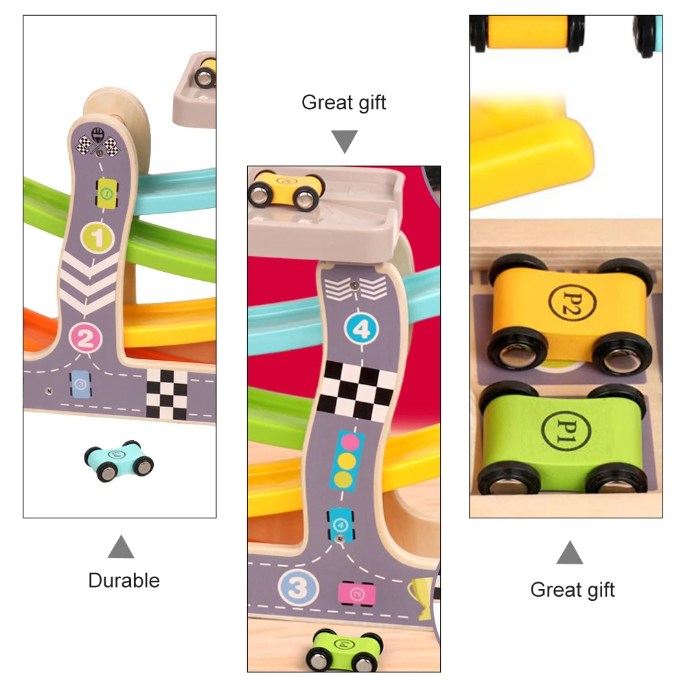 1 conjunto de pista carro deslizando educação precoce brinquedo crianças interativo diversão ferroviário planador crianças presente conjunto pista carro deslizando brinquedo