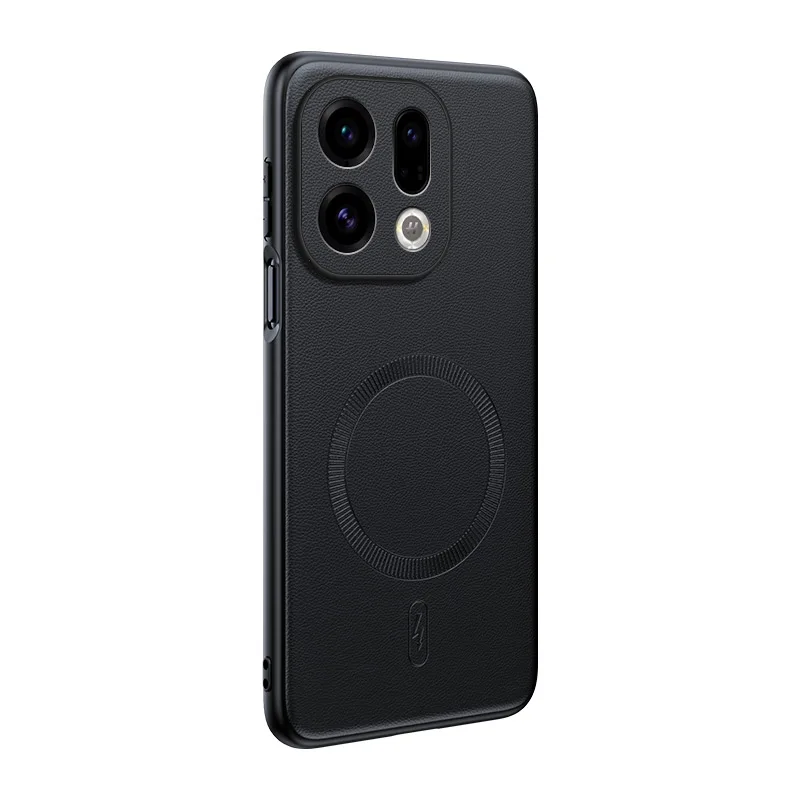 Für OPPO Find X9: Magnetische Lederhülle mit Schutzfunktion, Anti-Fingerabdruck, rutschfest, aus PC+TPU. – Detail 2
