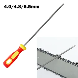 1pc 195mm Round Chainsaw Saw Chain Files Sharpener High Carbon Steel For Woodwork Chainsaw 4/4.8/5.5mm For Woodworking