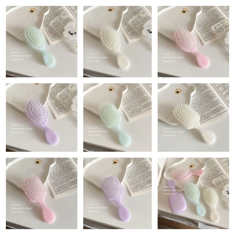 1 Piece Small Toddler Girl Hair Brush Simplicity Fashion Solid Color Massage Air Cushion Comb for Kids Lovely Hair Care Tool