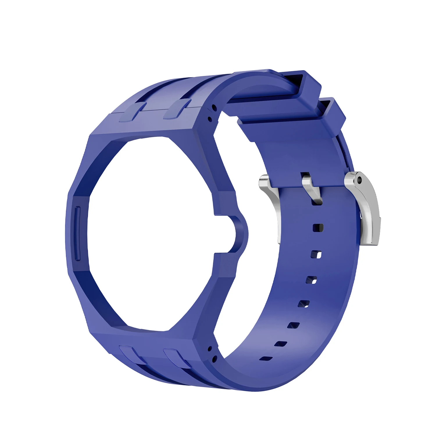 Ceramic Case & Silicone Strap for Swatch X AP Royal Pop Pocket Watch Changer to Wristwatch Bioceramic Modification Kit Wirstband