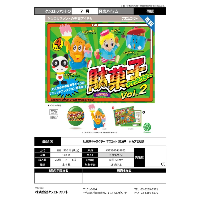 

Japan Kenelephant Gashapon Capsule Toy Dadasaku Doll Series Two Snack Resale Decoration