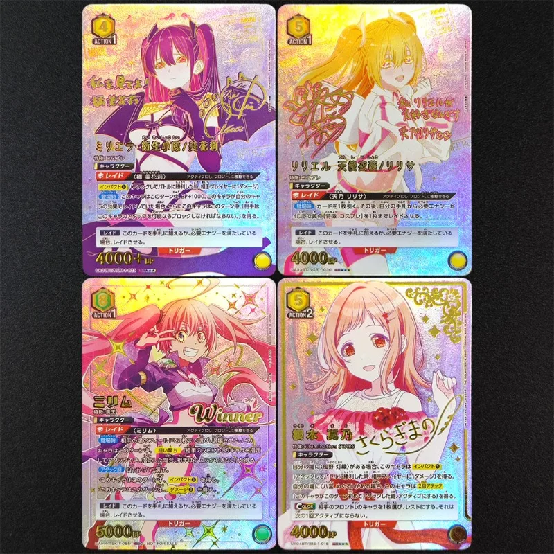 

Коллекционная карточка DIY UA Milim Nava Sakuragi Mano SR с различными рисунками, эффектом преломления и мультяшными персонажами Mikari Tachibana Liliel