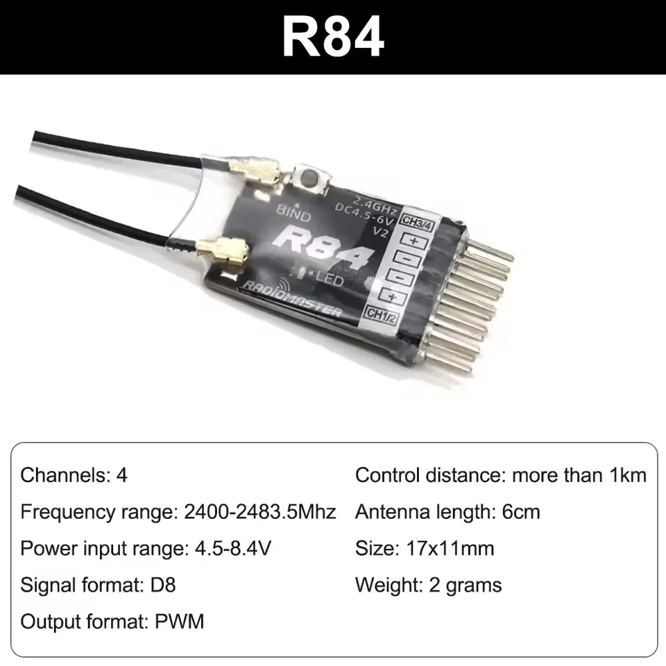 Radiomaster R81 R84 R86 R86C R88 V2 Ontvanger Receptor 4CH 6CH 8CH 16CH Ontvanger voor FRSKY D8 D16 TX16S SE RC FPV Drones Onderdelen