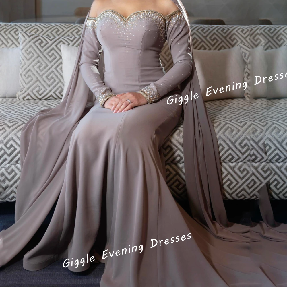 Giggle Satin Sweetheart Nobility Beading Elegance Prom Gown Saudi Arab Pretty Floor-Length Evening Party Dresses for Women 2024