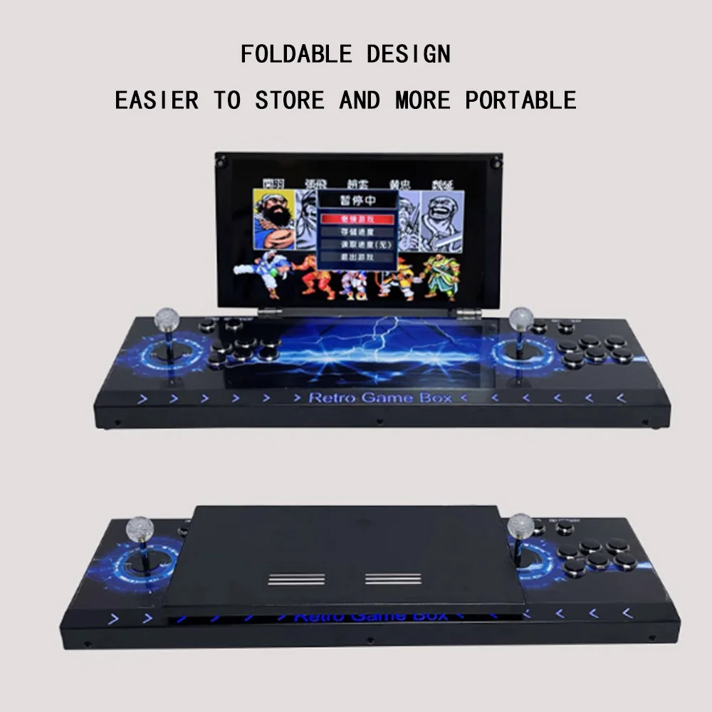 

Универсальная 18,5-дюймовая аркадная игровая консоль Pandor с большим экраном в стиле ретро, двойной джойстик, домашний складной игровой автомат