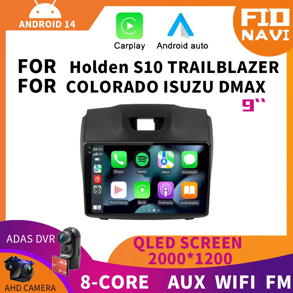 

Android 14 Car Radio Video Player For Chevrolet Holden S10 TRAILBLAZER COLORADO ISUZU DMAX GPS Audio Multimedia Stereo Carplay