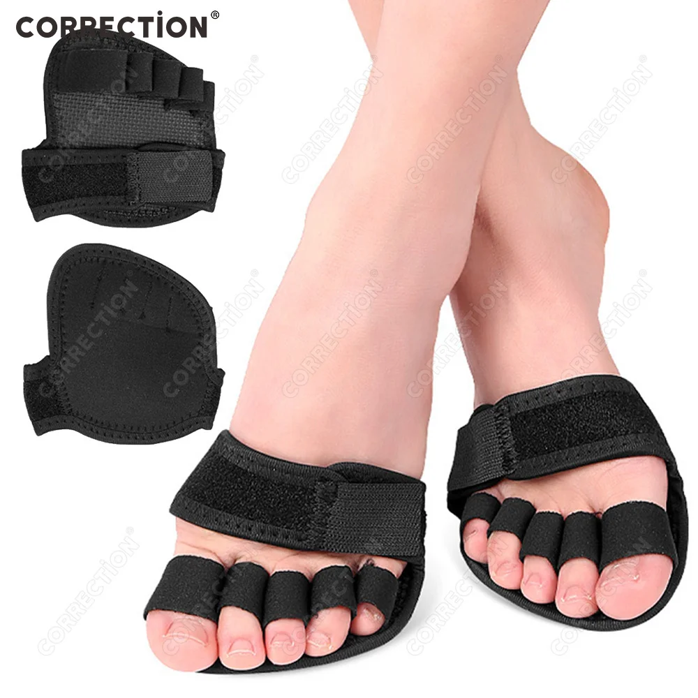 

Adjustable 5-Finger Toe Splitter: Silicone Gel Forefoot Pads, Hallux Valgus Corrector for Hammer Toe & Foot Pain Relief