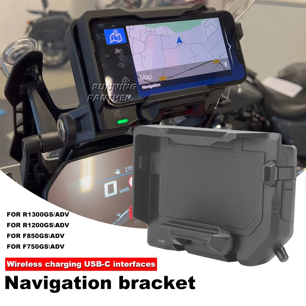 

Motorcycle Wireless Charging GPS Phone Holder Navigation Bracket For BMW F850GS F750GS F700GS F800GS R1200GS R1250GS R1300GS ADV