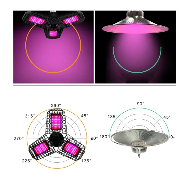 LED coltiva la luce spettro completo 300W/200W/100W E27 ha condotto la lampadina crescente per piante da fiore da interno ha condotto la lampada di crescita Sunlike