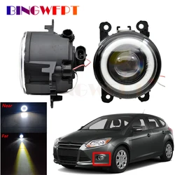 2 Pieces Car H11 LED Fog Lights High Quality Angel Eye Daytime Running Light DRL 12V Styling For Ford Focus MK2 MK3 2004-2015