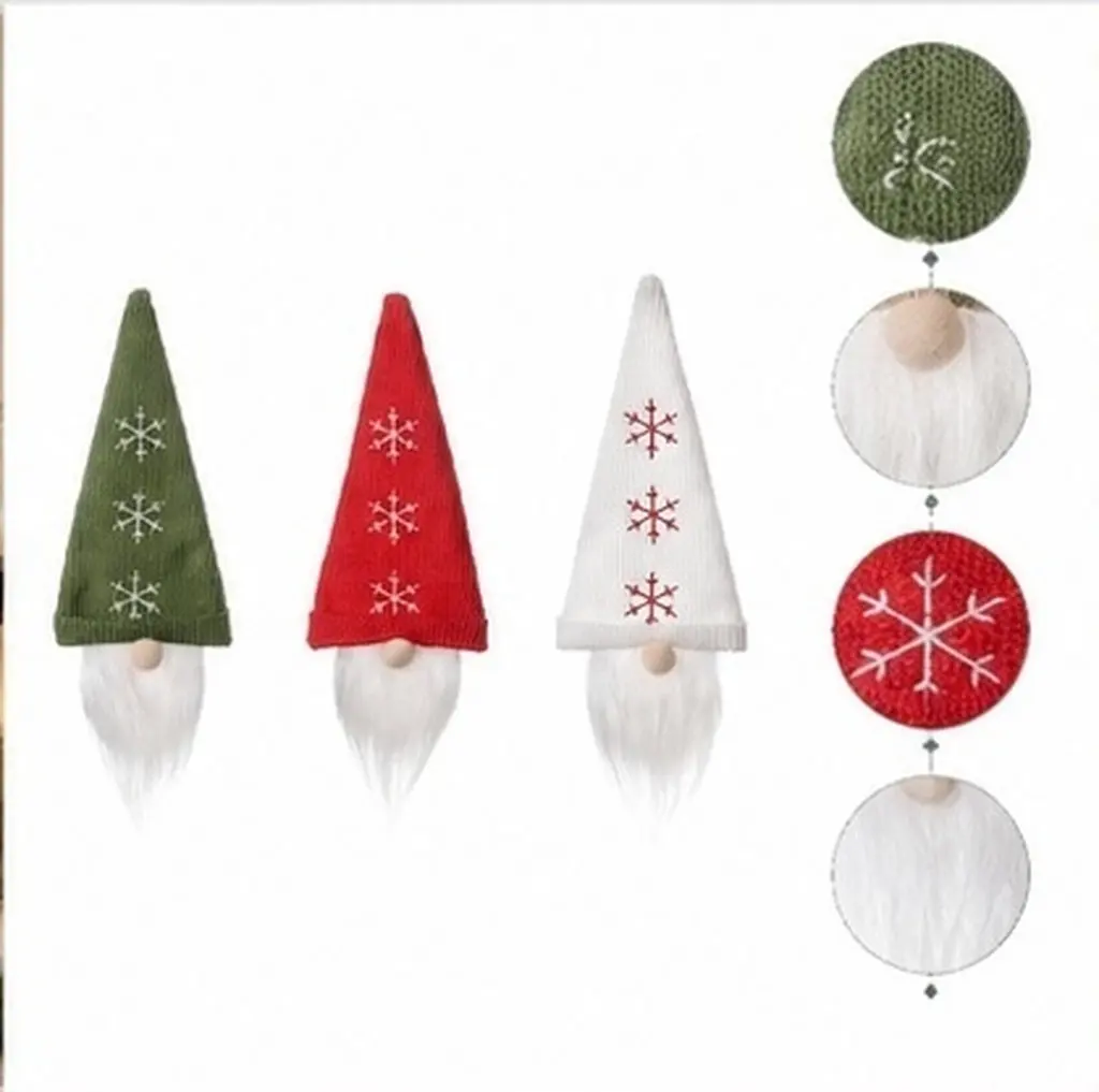 3Pcs No Face Gnome Wine Bottle Cover Christmas Santa Xmas Dwarf Decorative Wine Bottle Decoration Christmas Supplies