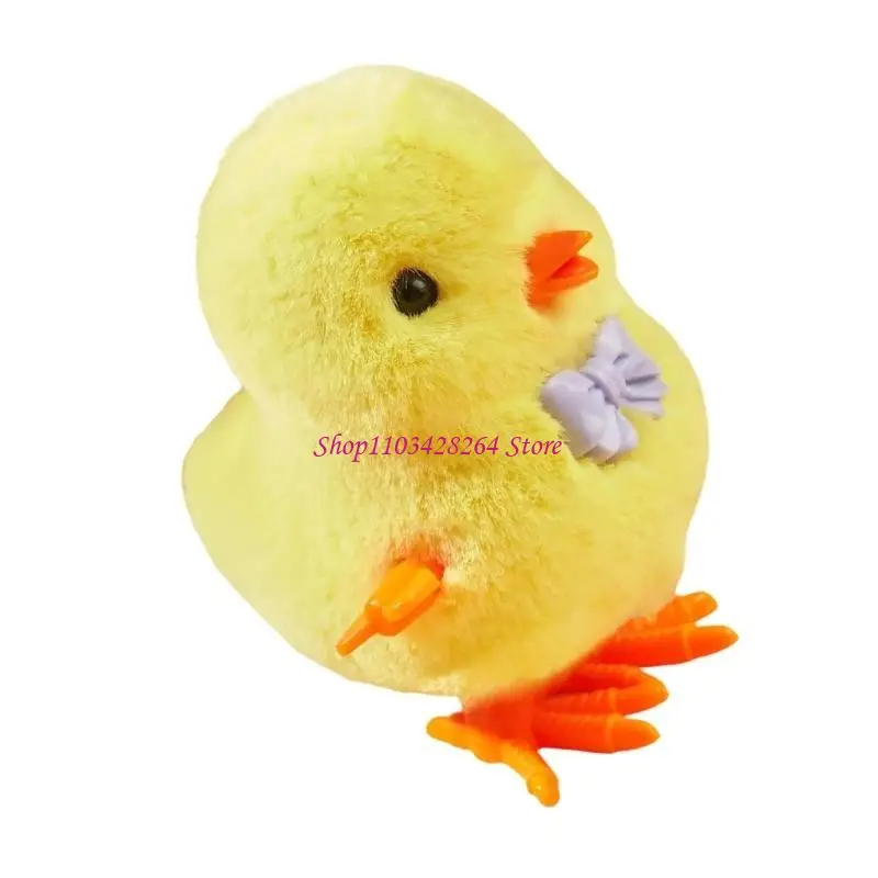 

Lovely WindUp Chicken Toy Plush Chick Toy For Infant Head Lifting and Reaching