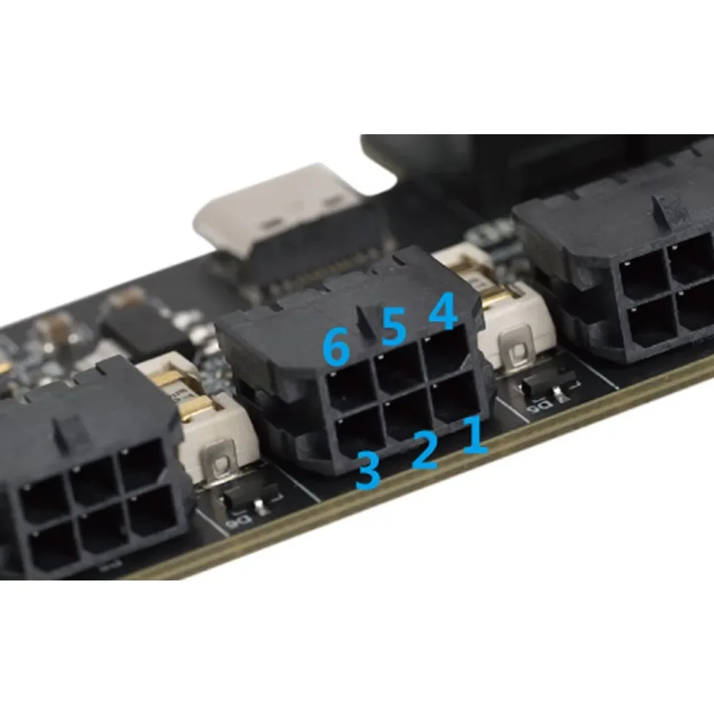 6‑Channel USB Power Distribution Board Nitehawk‑Hexa 24V 30A Input Independent Protection Circuit Module for Repair Workbench