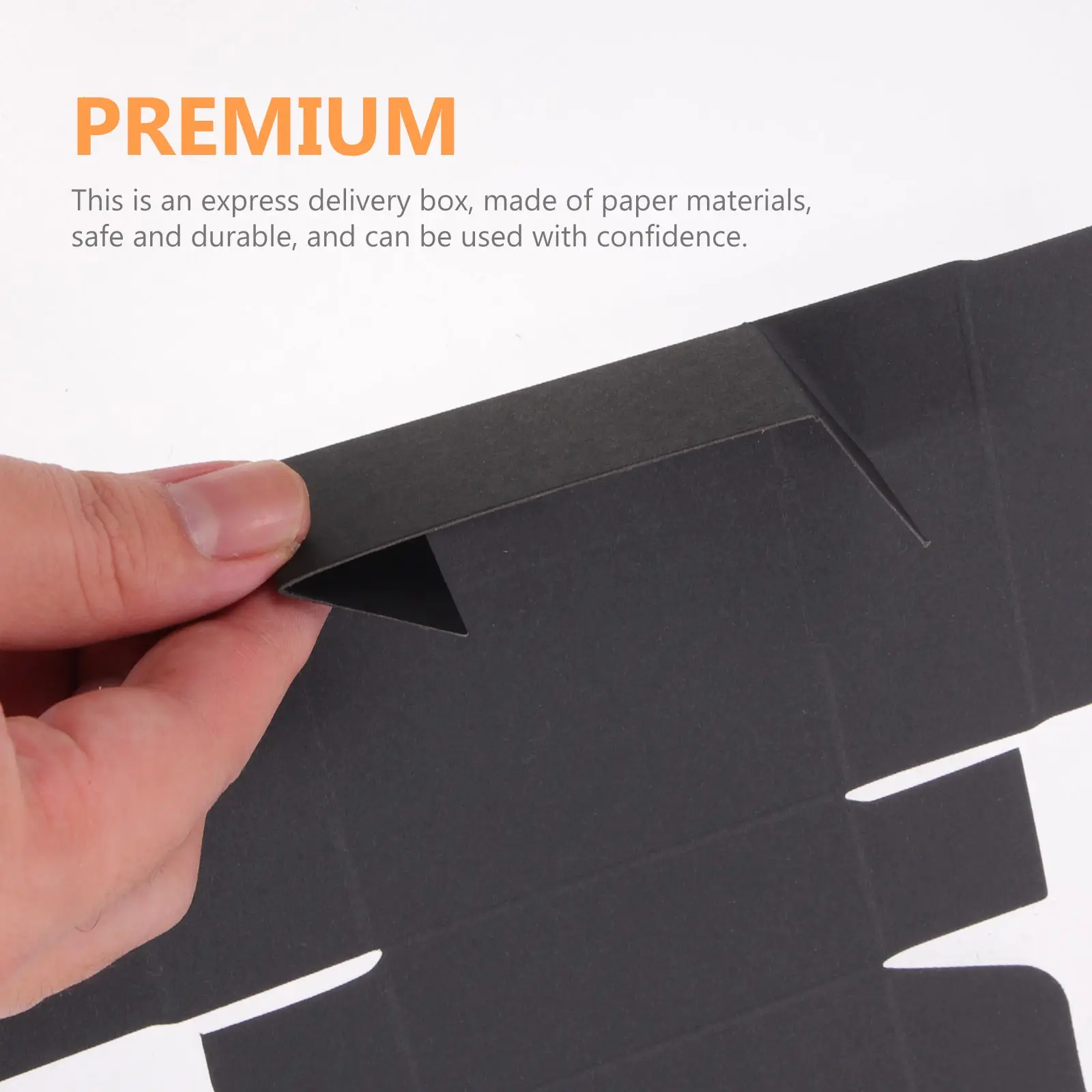 20Pcs Black Packaging Box Heavy Duty Mailing Box for Packing Delivery Storage Waterproof Crush Resistant Neat Design