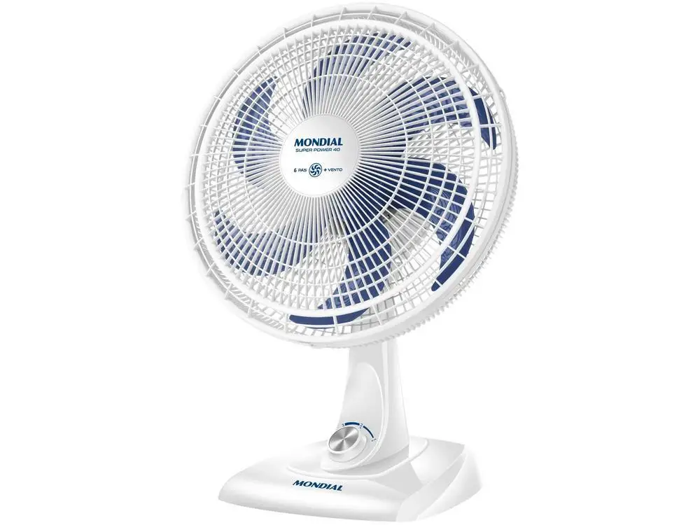 モンディアルテーブルファン白と青vsp-40-w40cm-6速3速220v
