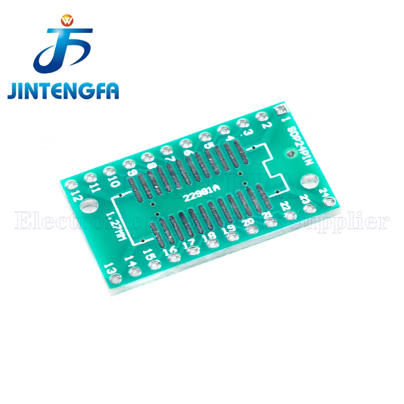 10PCS TSSOP24 SSOP24 SOP-24 SOP24 do DIP24 PCB Transfer Board DIP Pin Board Pitch IC Adapter plate Conversion board 0.65/1.27mm