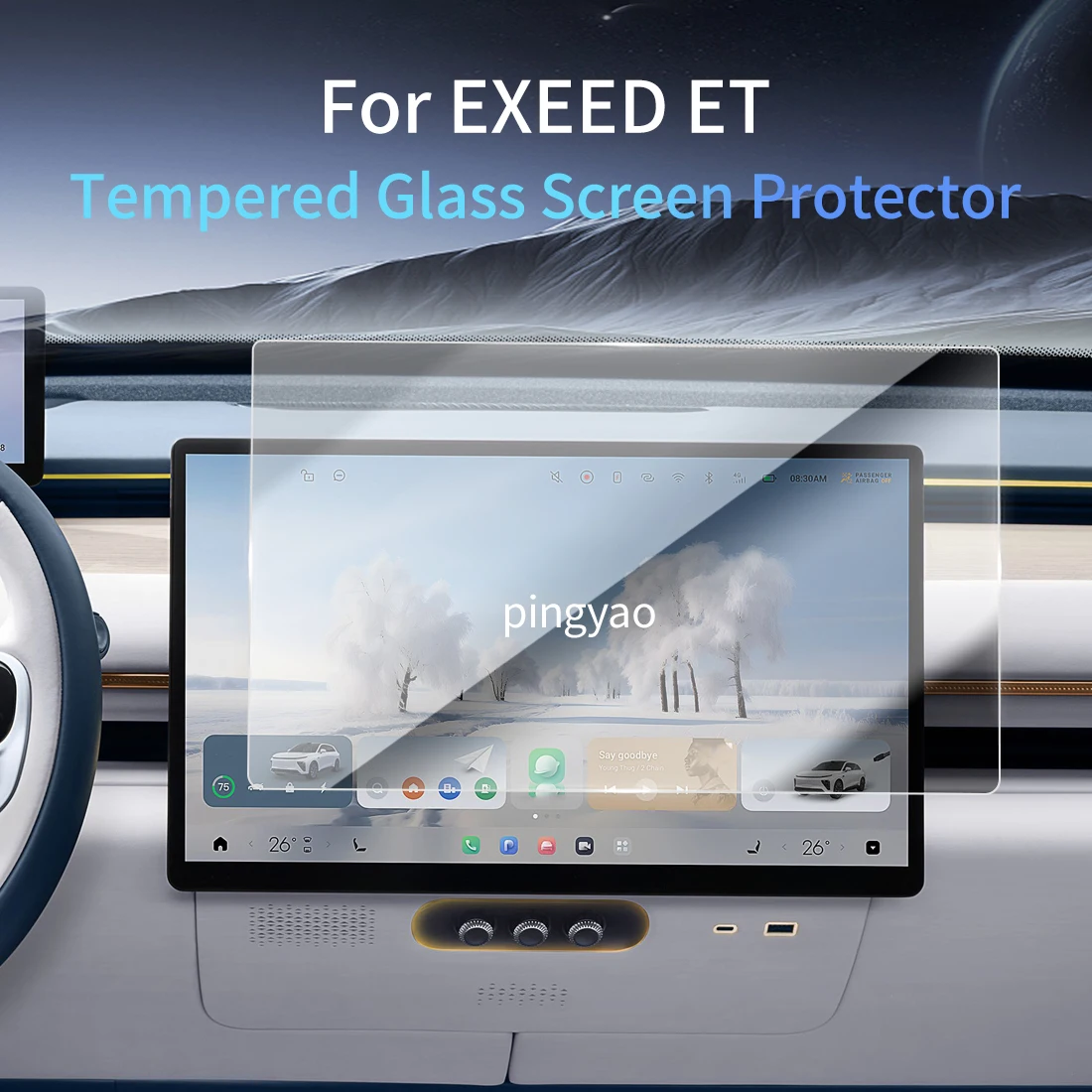 

Car Sticker Screen Protector Navigation Display Tempered Glass Protective Film Car Vehicle For24 Star Path EXEED ET