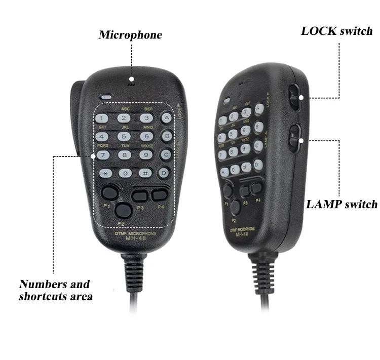 GUOHETEC Multifunctional Digital Hand Microphone For PMR-171/Q900 High Quality Short-wave Radio Handheld Microphone