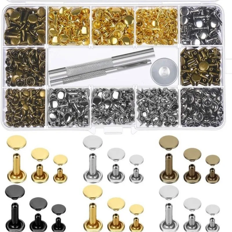 For 480 sets of 4 colors and 3 sizes, with tool sets, for leather craft repair and decoration