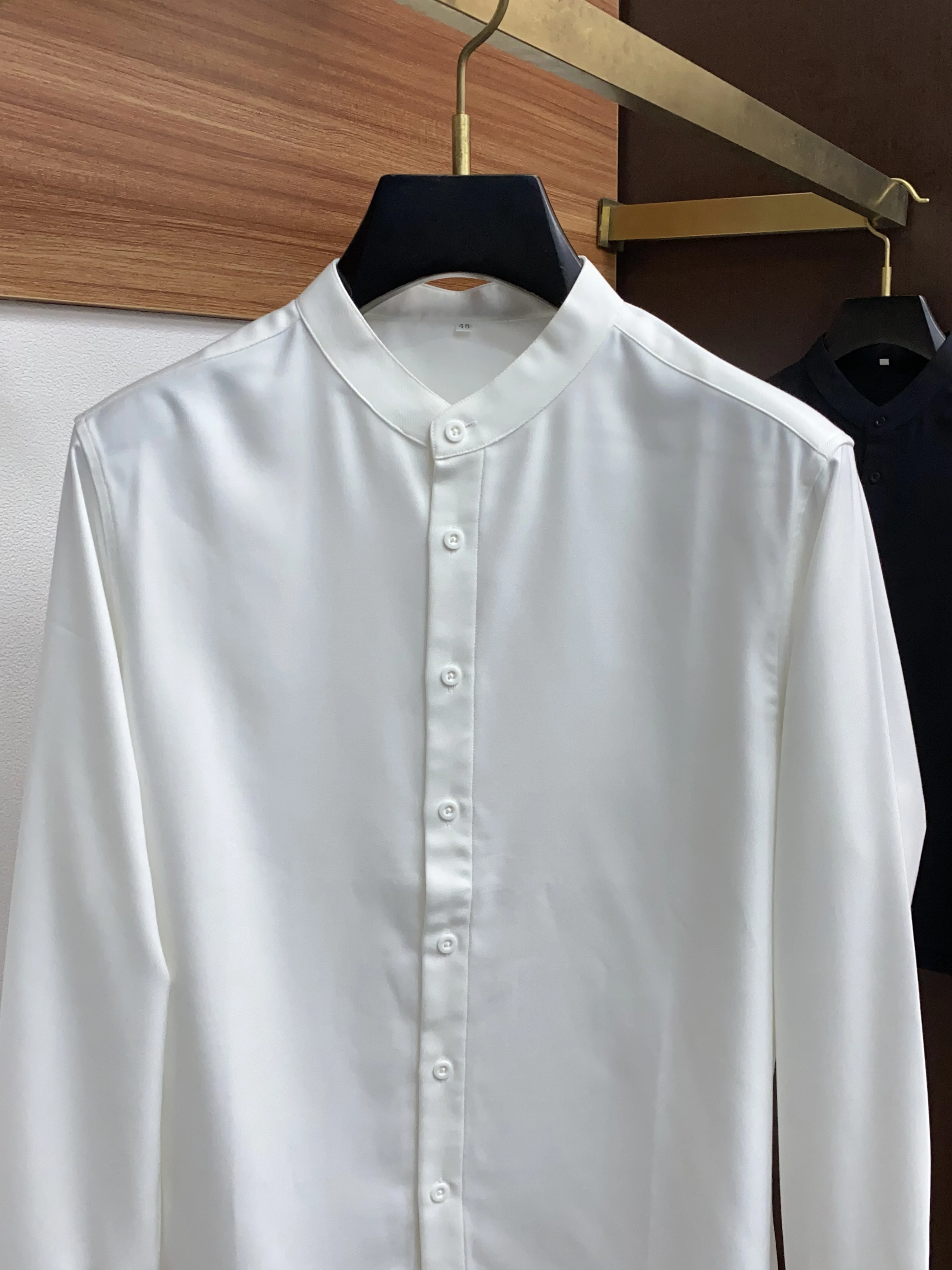 

Italian LP Old Money Wind 25 Spring and Autumn Cotton Crew Neck Business Casual Long Sleeve Shirt