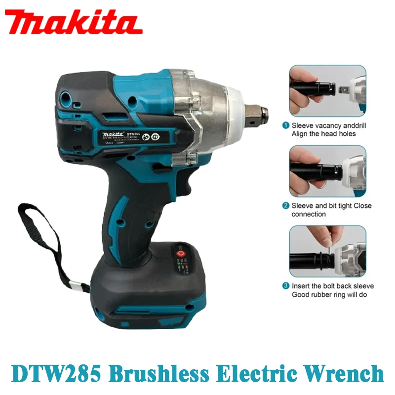 

18V Makita Lithium-Ion Electric Wrench, Powerful Impact Wrench for Automotive Mechanics, Railroad Workers, Carpenters