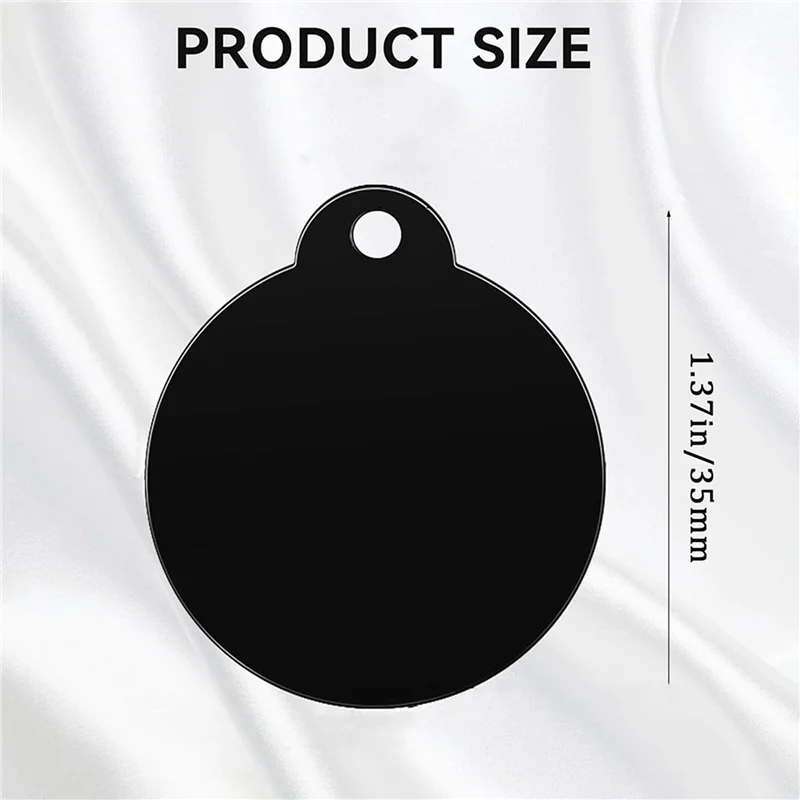 A03F-75 Pack Round Aluminum Blank Tags Black Stamping Blanks Engraving Blanks Discs Metal Blanks Keychain Dog Tag