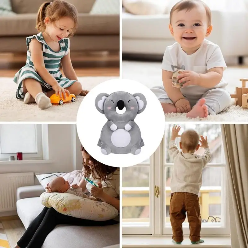 Toddler Baby Head Protector Anti Fall Koala Pillow Adjustable Chest & Shoulder Straps Lightweight Headrest Body Cushion For