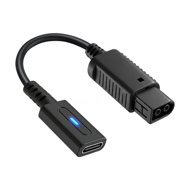 Câble de charge USB-C 45W PD de 12 cm pour console NGC, cordon d'alimentation USB-C pour console de jeu Nintendo Gamecube, câble de charge pour console de jeu