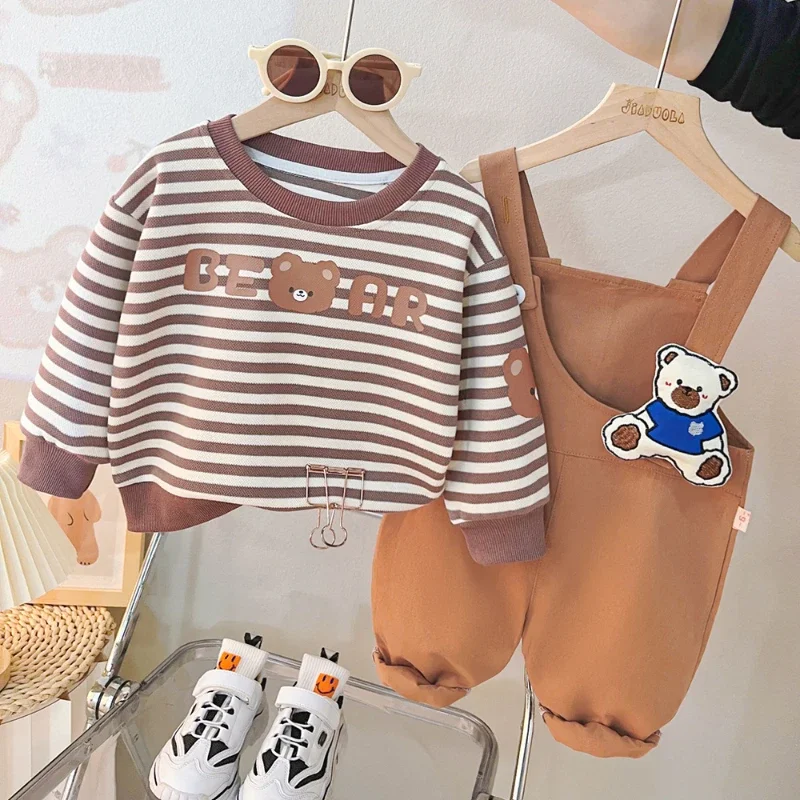 Neue Herbst Baby Mädchen Kleidung Set Kinder Jungen lässig T-Shirt insgesamt 2 teile/sätze Kinder Kleidung Baby Kostüm Kleinkind Trainings anzüge