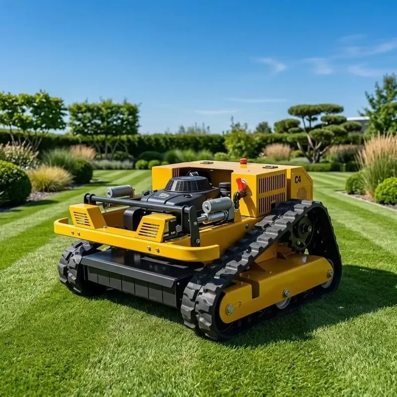 2026 Model Remote Control Crawler Lawn Machine Track Drive Slope Mower Hot Sale CE for Agricultural Vineyard Use