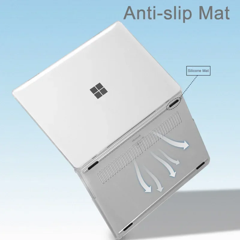 Case for Microsoft Surface Laptop 7th/8th 13.8 15 inch Go 1 2 3 4 5 Cases 12.4 13 13.5 Clear Transparent Notebook Cover