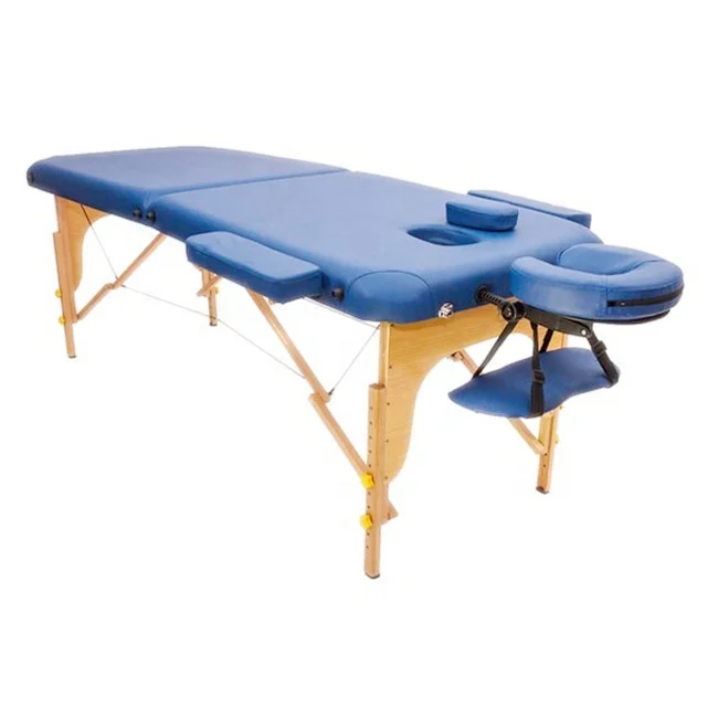 2 section portable wooden adjustable folding massage table