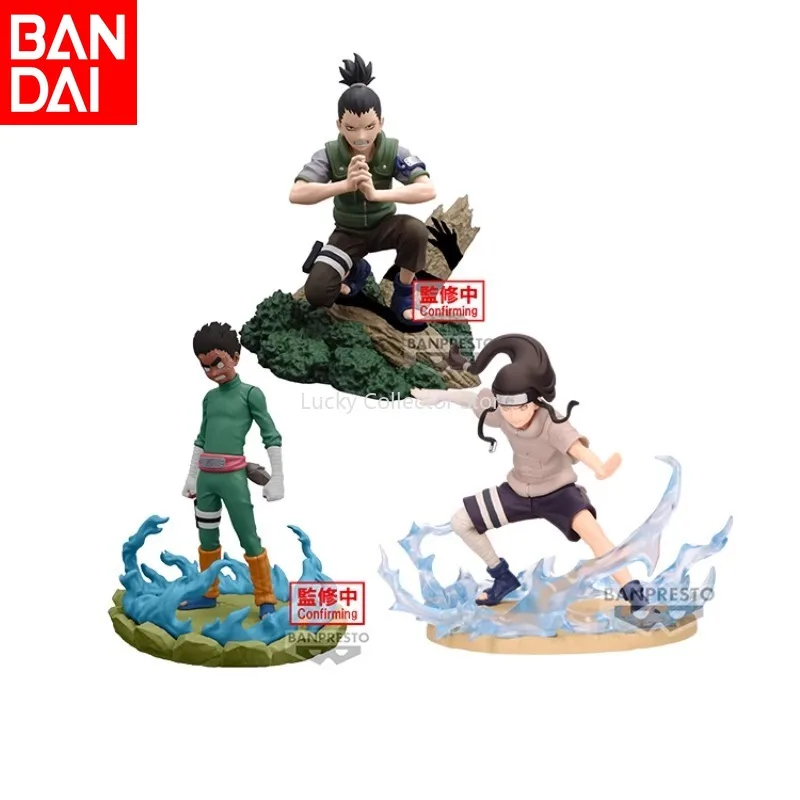 Bandai 100% Genuine Naruto Memorable Saga Nara Shikamaru Rock Lee PVC Doll Toy Children's Gift Collection Model Ready in Stock