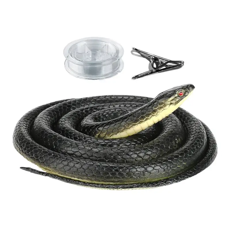 Fake Snake Prank Toy com corda e clipe, Prank Props, fácil configuração, decoração da casa assombrada, adereços de simulação