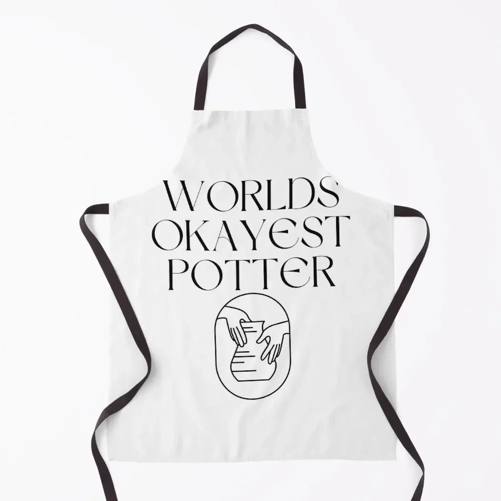 World okayest potter Apron Kitchen Front For Cooking Hairdressing Hairdresser Accessories Apron