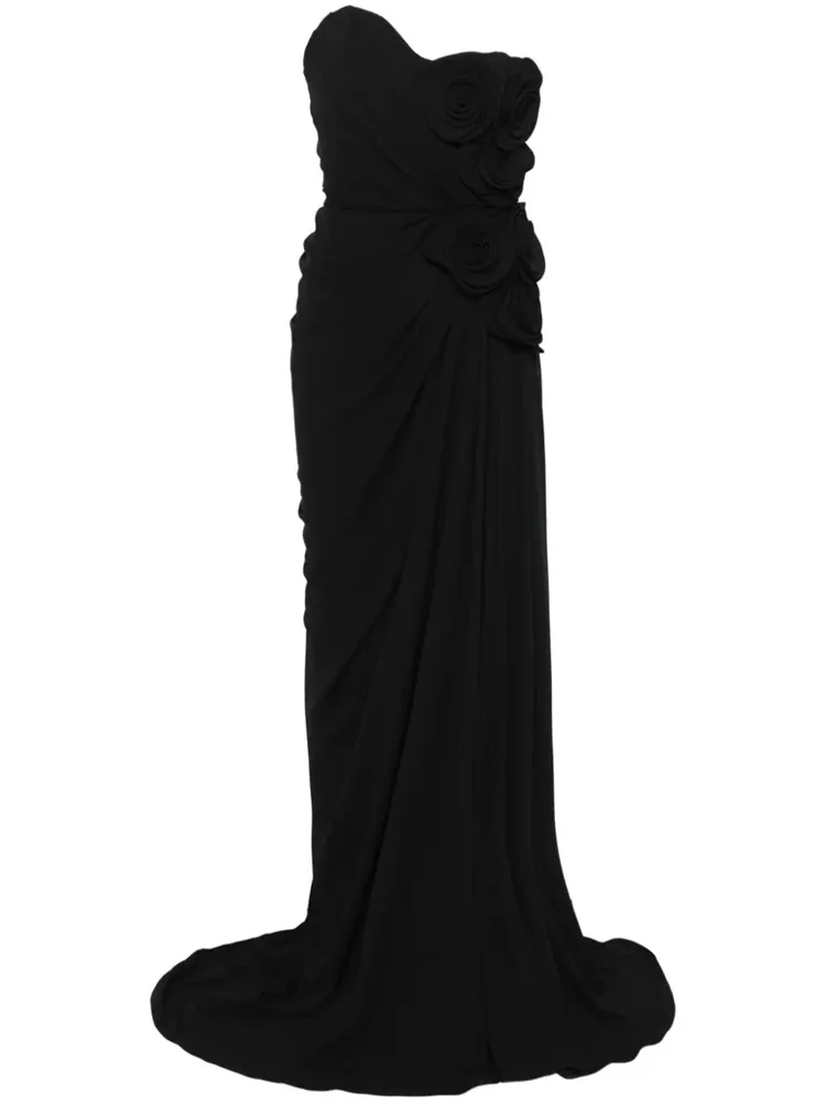 New Arrival Asymmetric Neckline Sleeveless Mermaid Satin Evening Dress Open Lace Up Back Floor Length Sweep Train Gown For Women