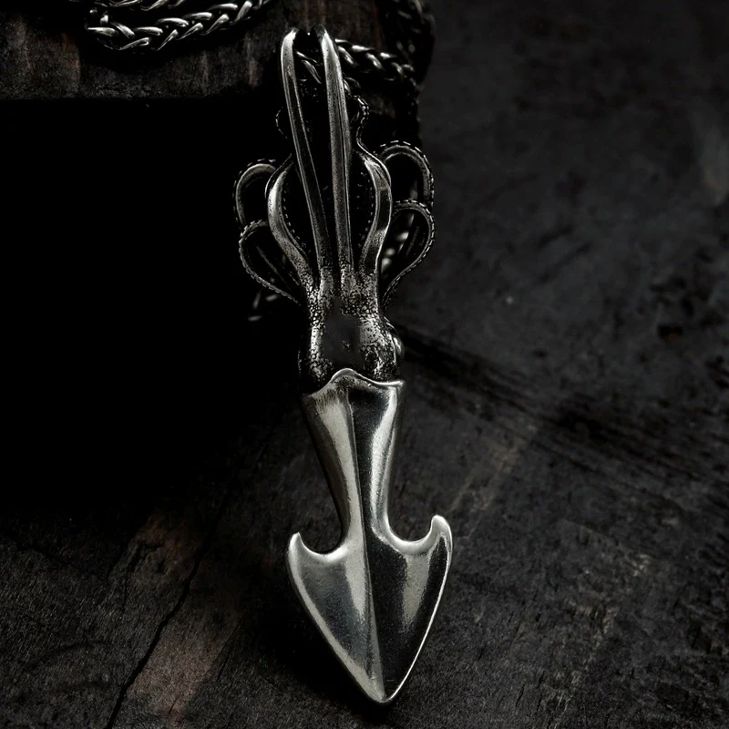 الإبداعية الرجعية الأخطبوط قلادة للرجال وسيم شخصية العصرية التايلاندية الفضة سترة سلسلة القلائد زوجين هدية KOFSAC