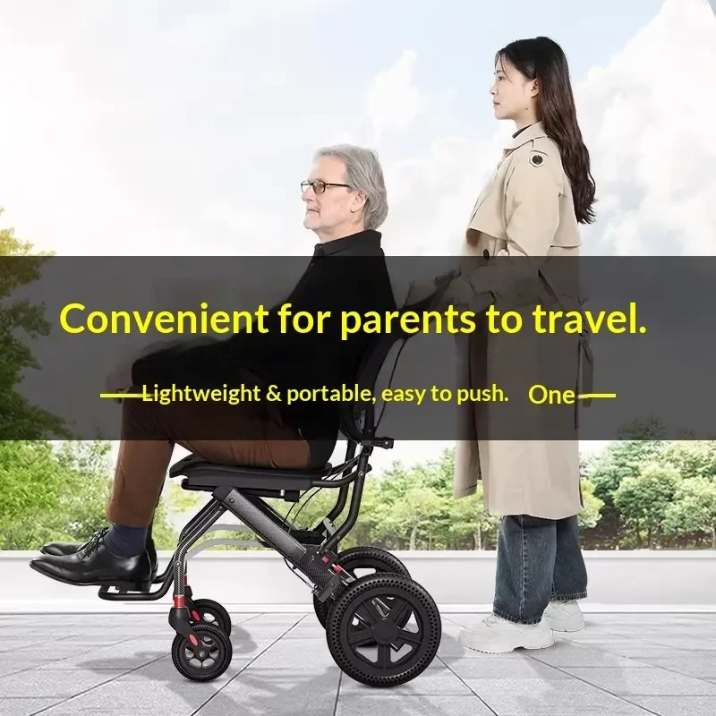 Foldable Ergonomic Portable Travel Mobility Scooter For The Elderly And Paralyzed Seniors Daily Use Handcart