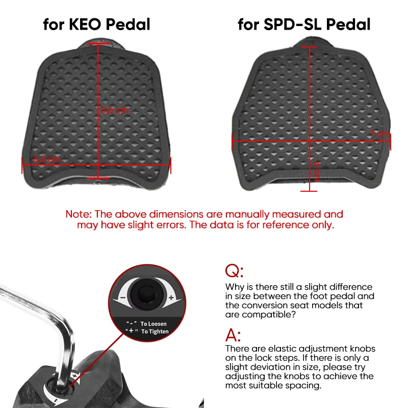 Road Bike Pedal Adapter Biycle Flat Pedal Clip Converter for SPD-SL for LOOK KEO Road Bike Cycling Ultralight Pedals Convertion