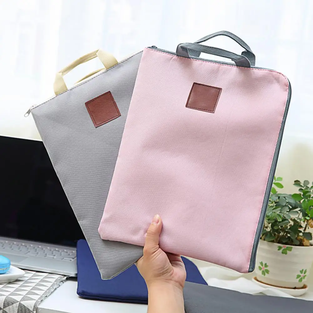 

1pcs File Bag Multi-layer Large Capacity Canvas File Folder Document Pouch Storage Organizer For Business