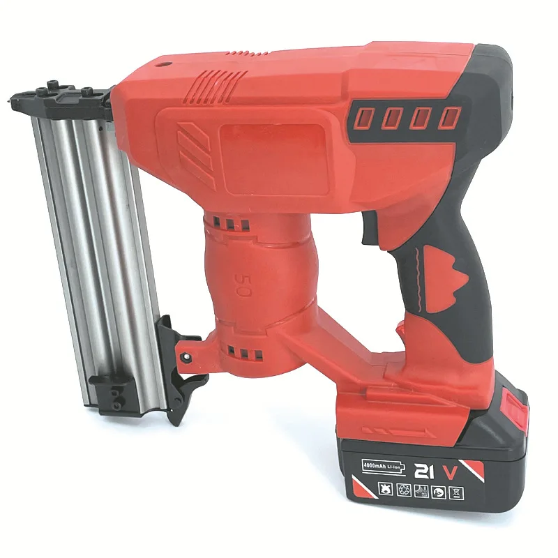 F50 Lithium Electric Staple Gun Cordless Brad Shooting Nail Guns Portable Nailing Tools Machine Battery Framing Nailer